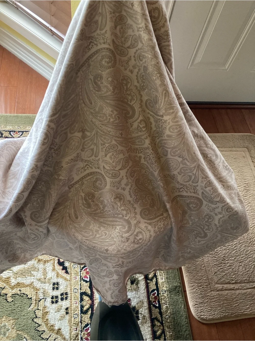 Neutral Paisley Home Bedding Sheet - Soft Cream/Tan